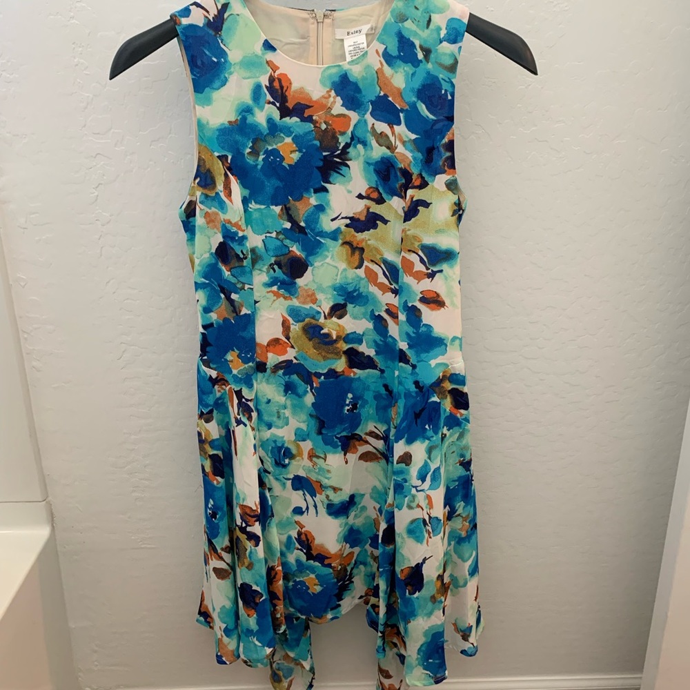 Water color high low dress